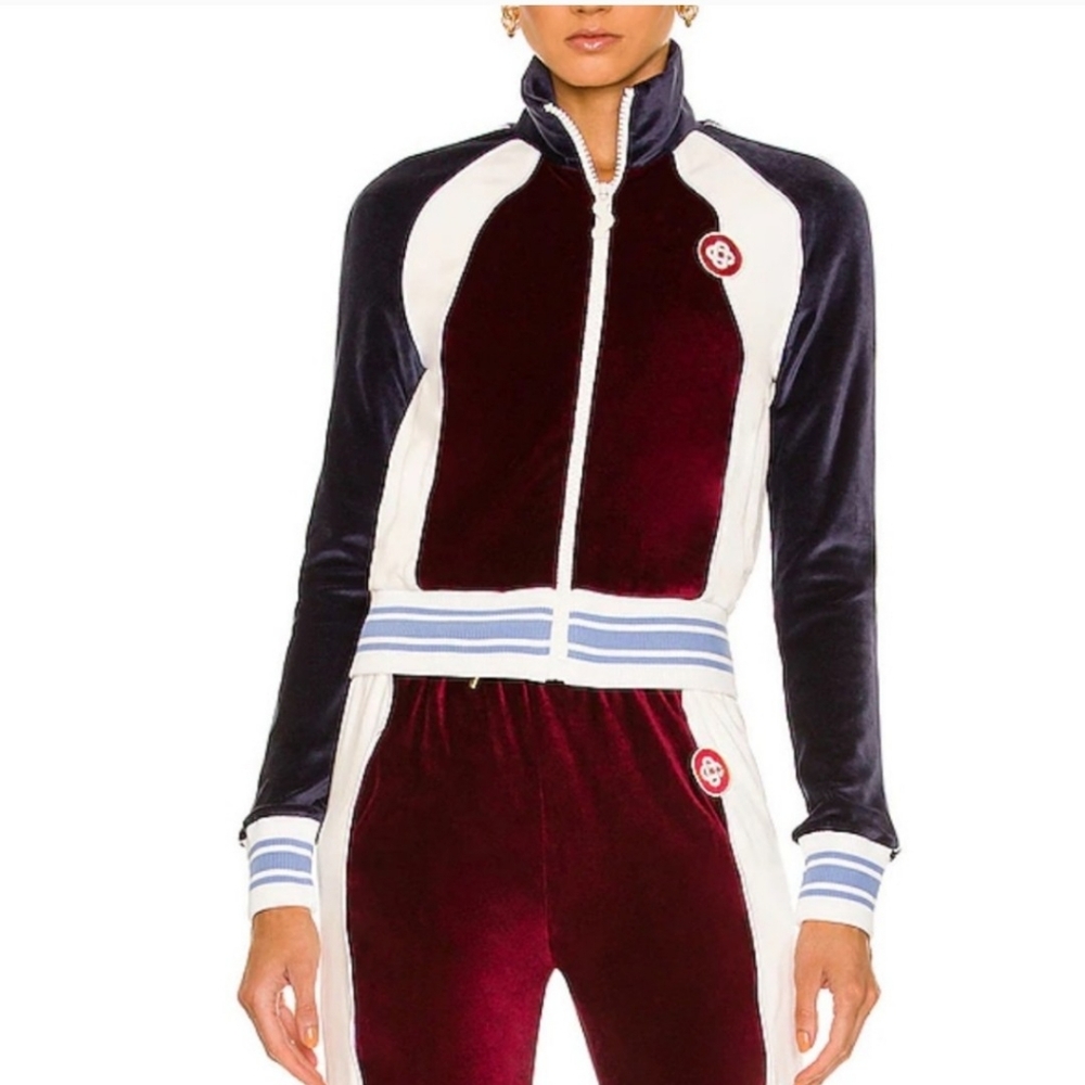 CASABLANCA Paneled Track Top Jacket Sweatshirt